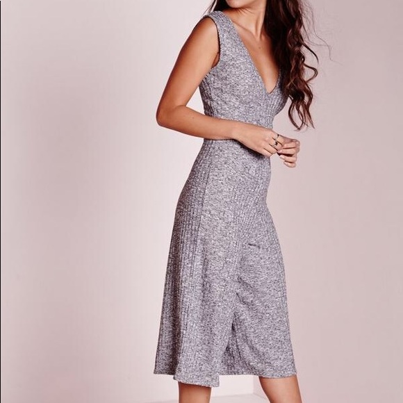missguided ribbed jumpsuit